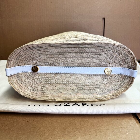 Altuzarra Watermill Straw Metal Handle Mini Bag – Natural/White - Picture 8 of 10